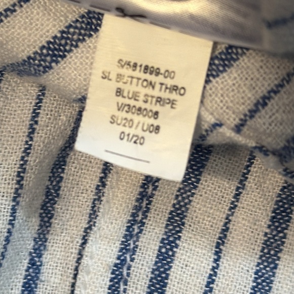 Old Navy Linen Blend Spaghetti Strap Striped Smocked Women’s XS Pocket Jumpsuit - Picture 8 of 8